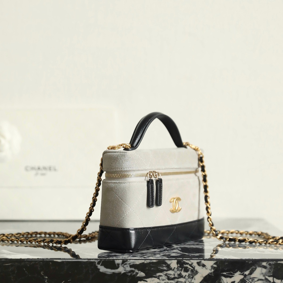 26S拼色Lp盒子包麂皮灰_13