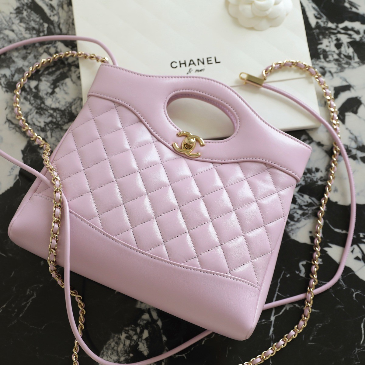 31Bag Mini亮面小羊皮 粉紫_8