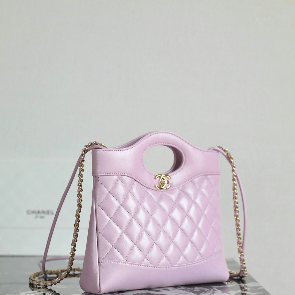 31Bag Mini亮面小羊皮 粉紫_4