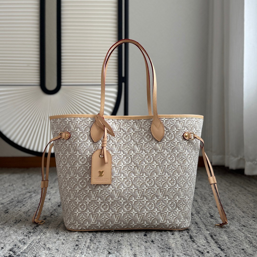 M2A381 Neverfull 中號提花購物袋