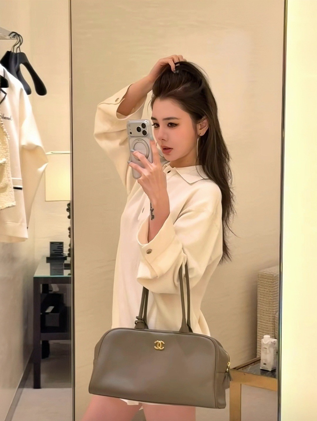 26S春夏皮手柄保齡球包深卡其_2