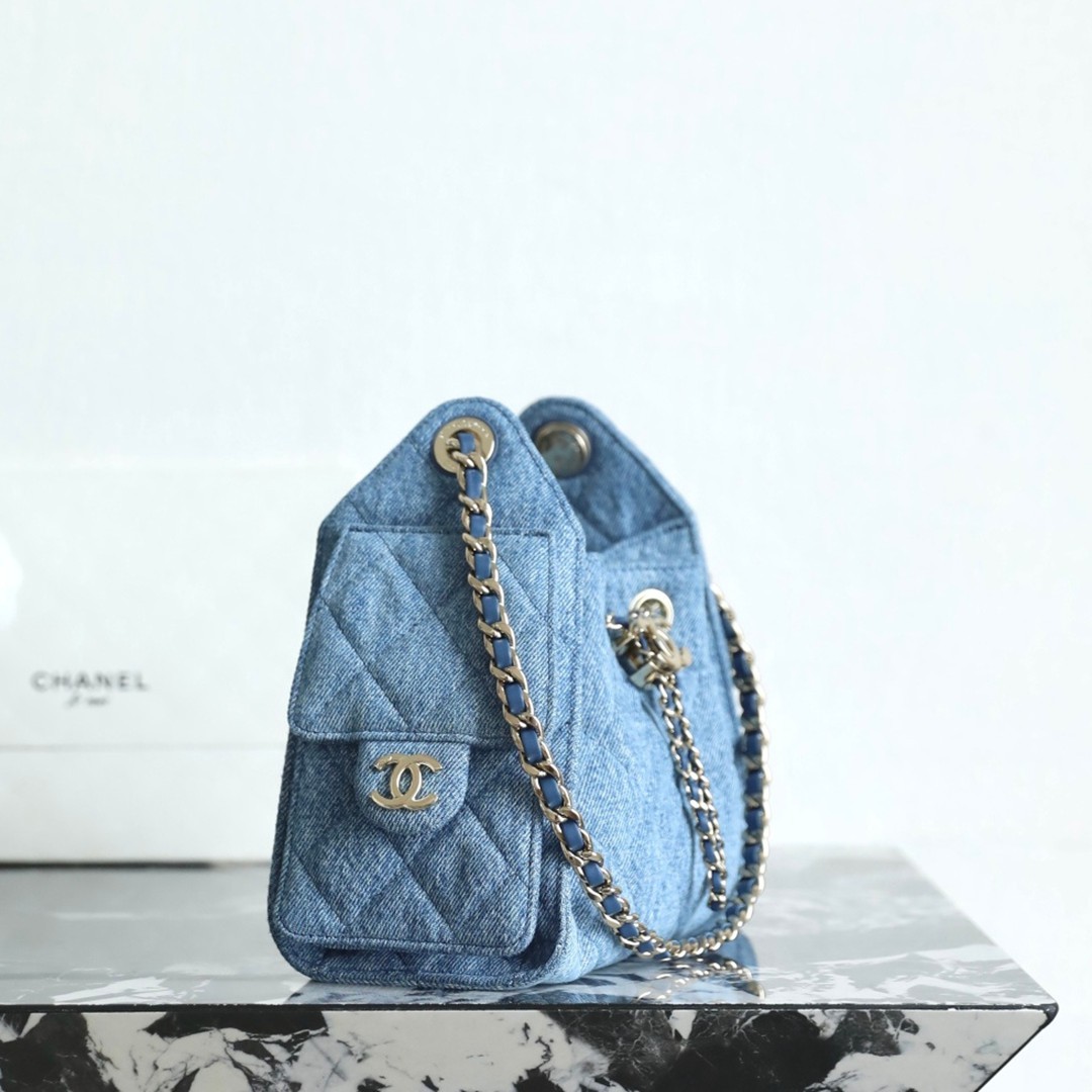 26A 25MiniBag淺牛仔/淡金鏈_3