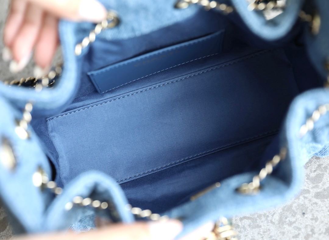 26A 25MiniBag淺牛仔/淡金鏈_7