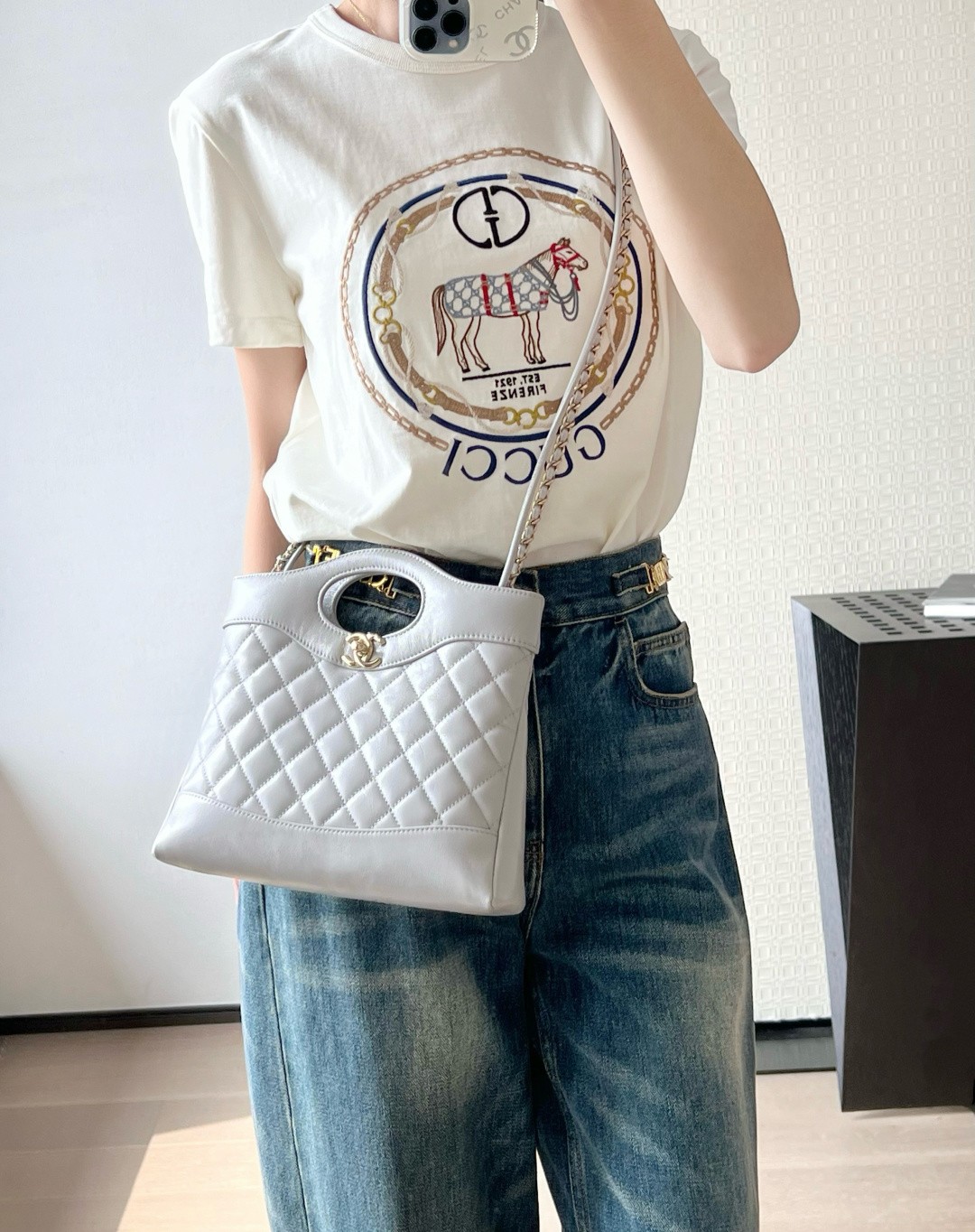 31Bag Mini亮面小羊皮白色_9