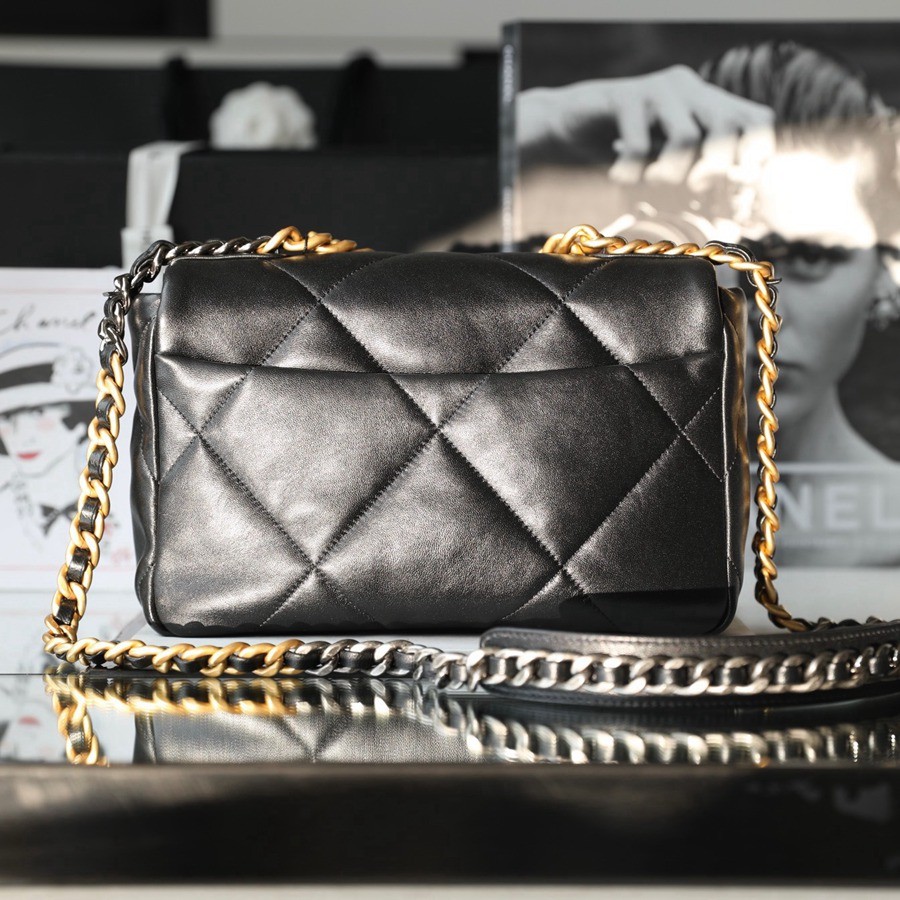 19Bag 黑色 金扣 26CM_5