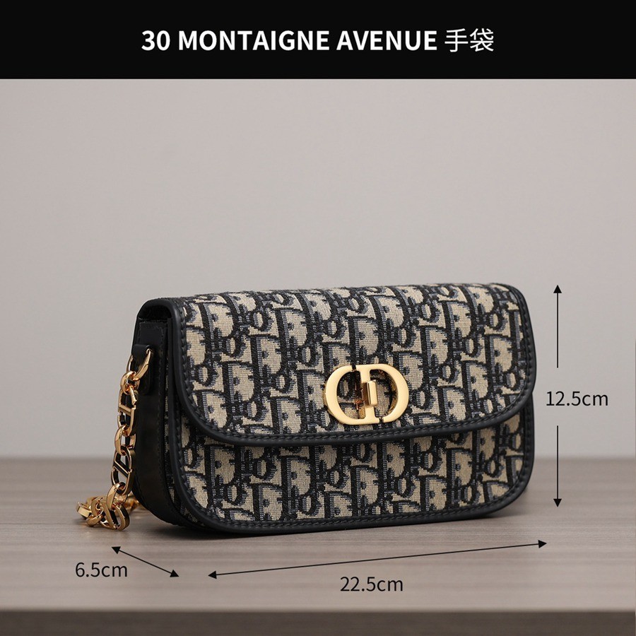 30 MONTAIGNE AVENUE 手袋藍色Oblique 印花_2
