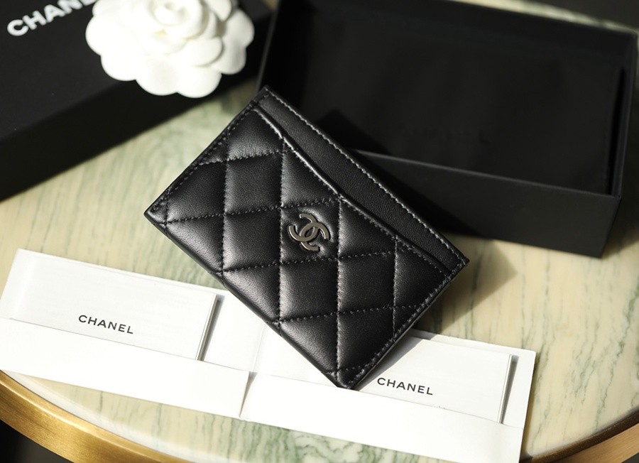 小香 Cardholder 羊皮黑銀卡套_2
