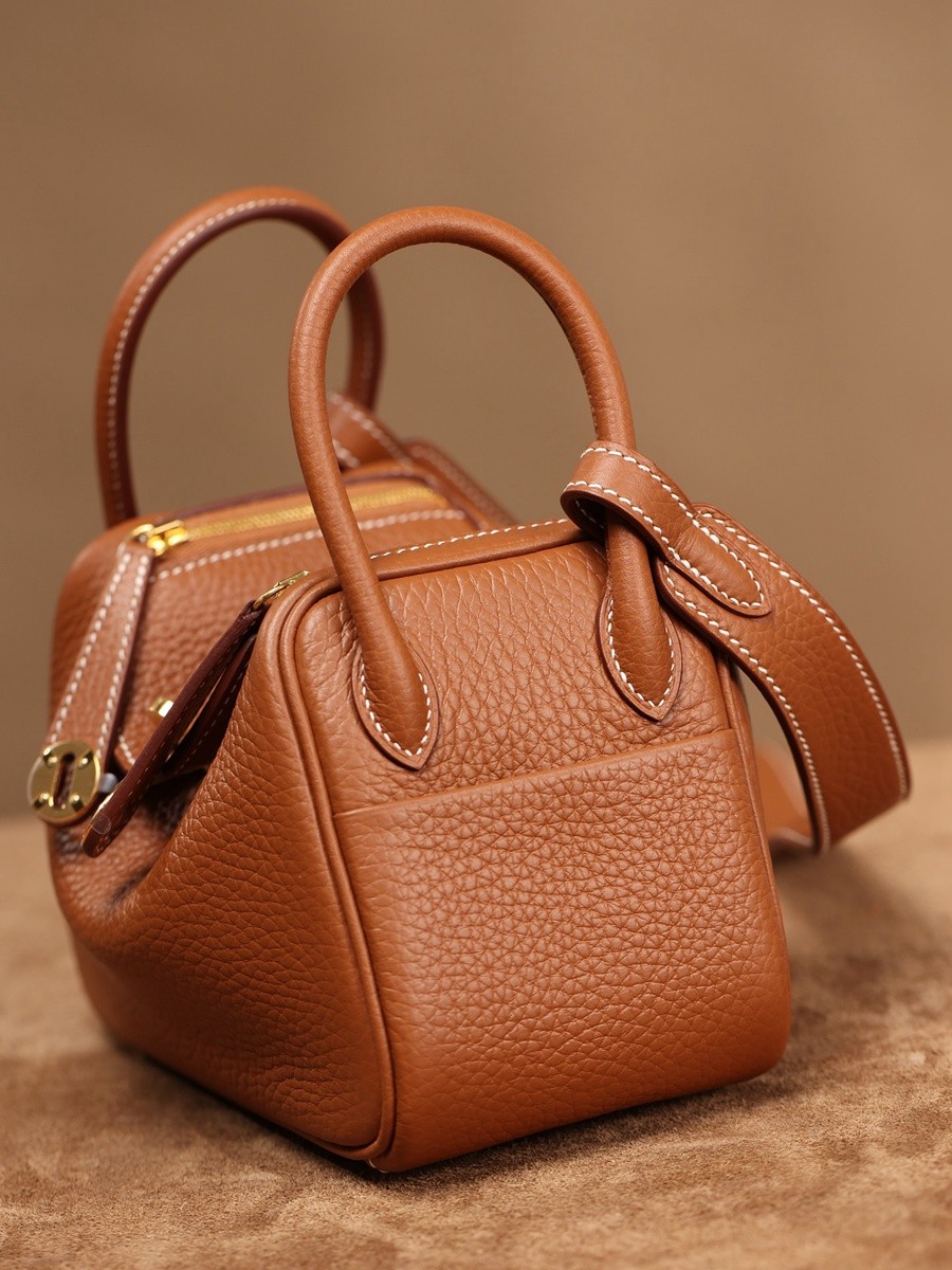 H Lindy Mini 19CM 金棕色金扣_8