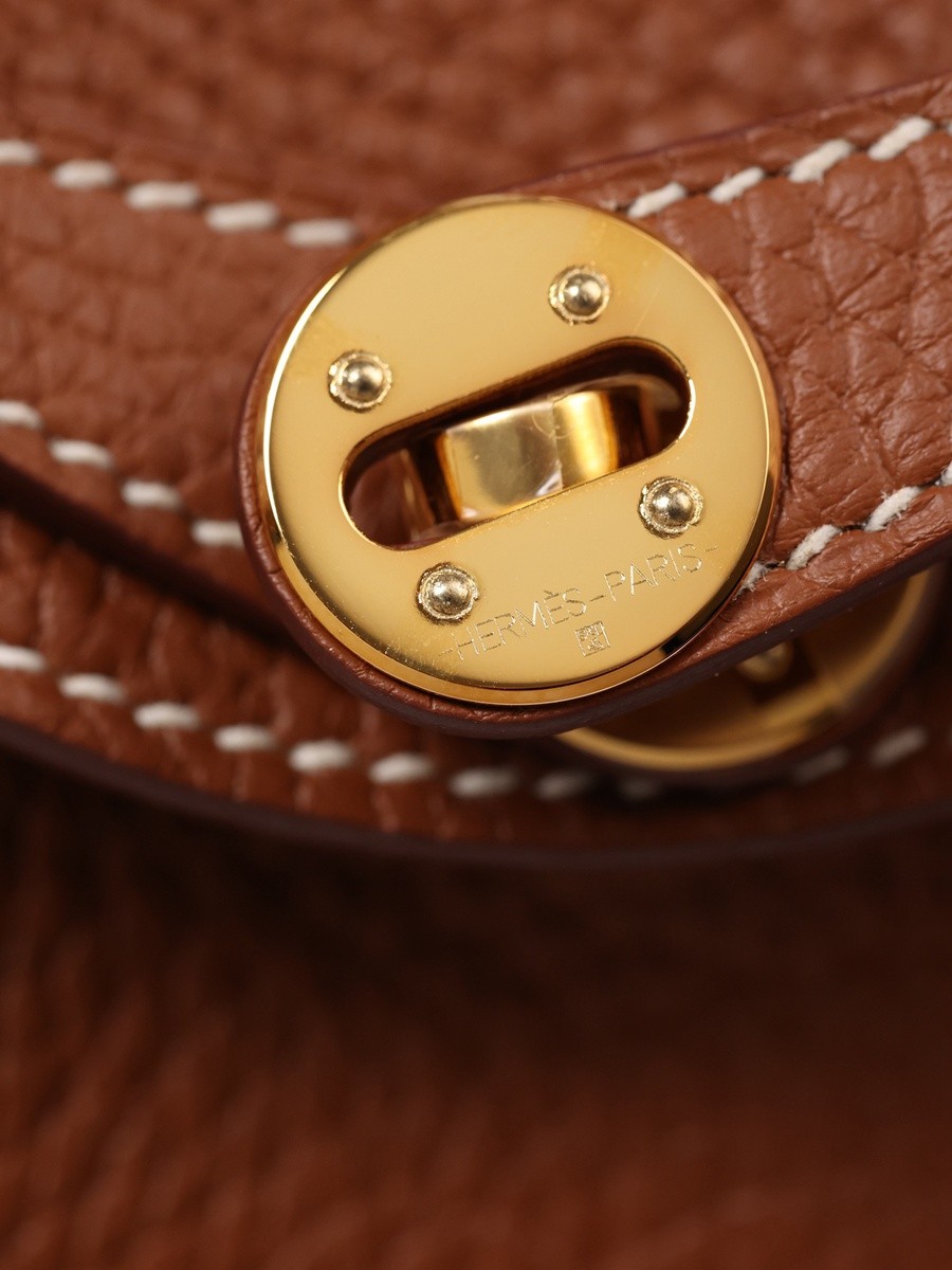 H Lindy Mini 19CM 金棕色金扣_21