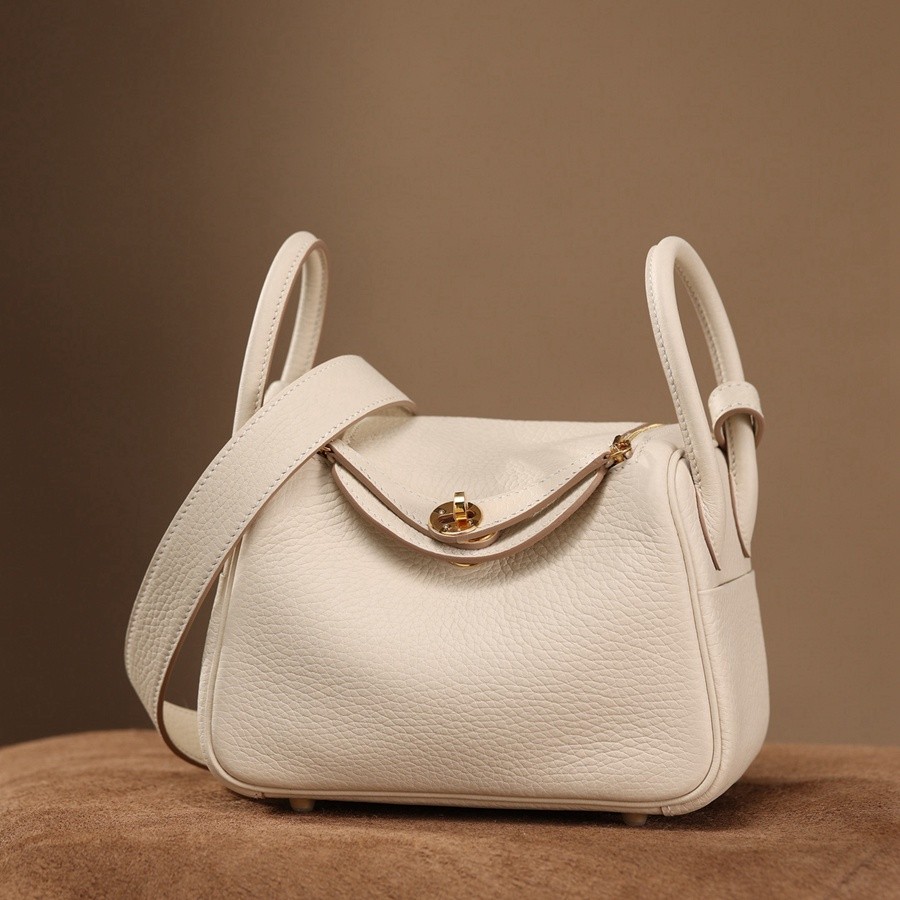 H Lindy Mini 19CM 奶昔白金扣_1