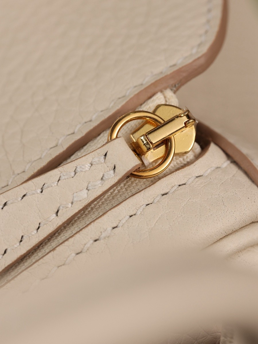 H Lindy 26CM 奶昔白 金扣_23