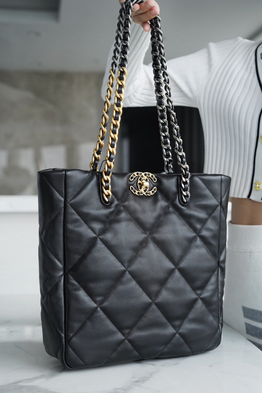 22B 19Bag Tote黑金 正品皮_2