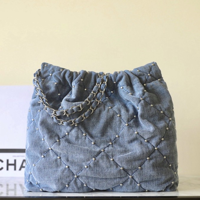 24S 22Bag 丹寧牛仔鉚釘包 小號_3