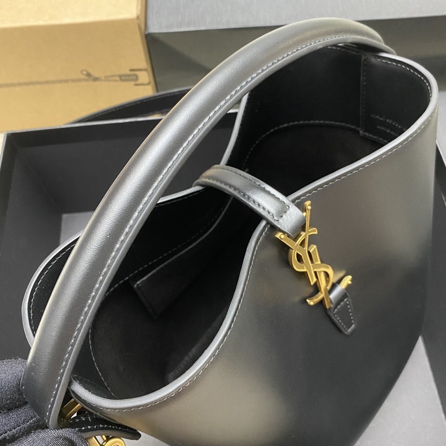 LE 37小號亮面皮革手袋_5