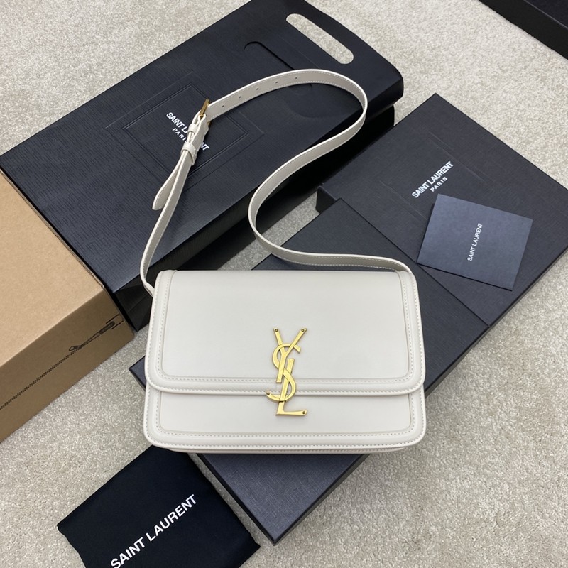 Solferino Box Saint Laurent中號肩背包 復古白_2