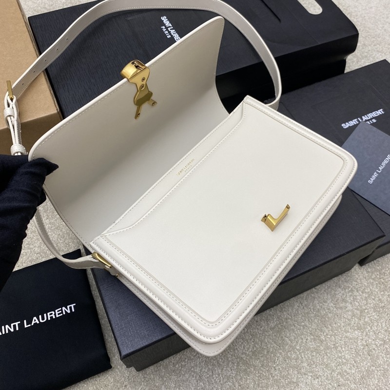 Solferino Box Saint Laurent中號肩背包 復古白_6