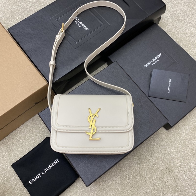 Solferino Box Saint Laurent小號肩背包 復古白_2