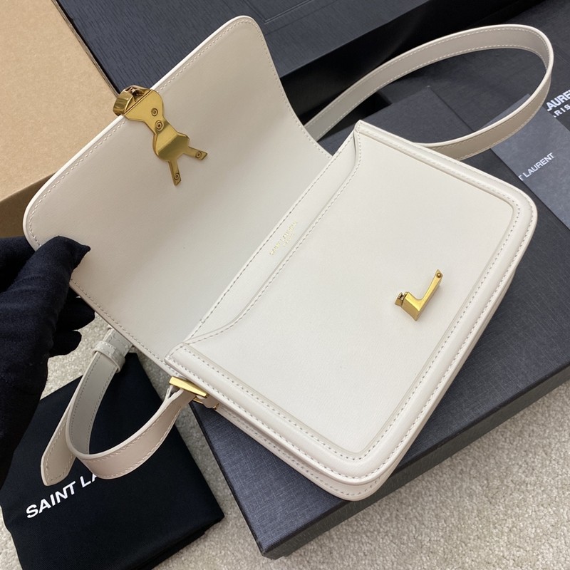 Solferino Box Saint Laurent小號肩背包 復古白_6