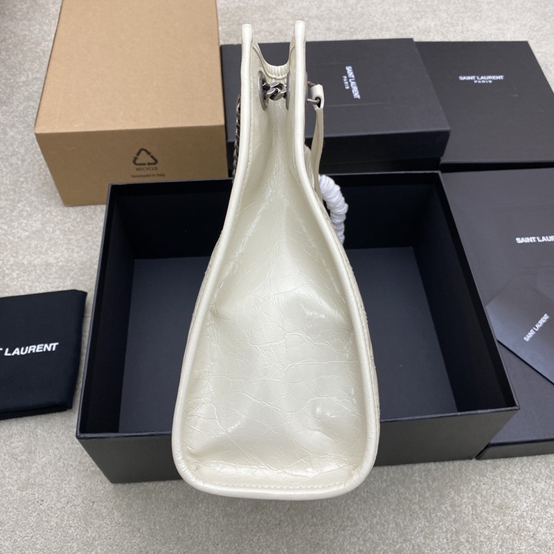 Niki Shopping復古購物袋 托特包 白銀_3