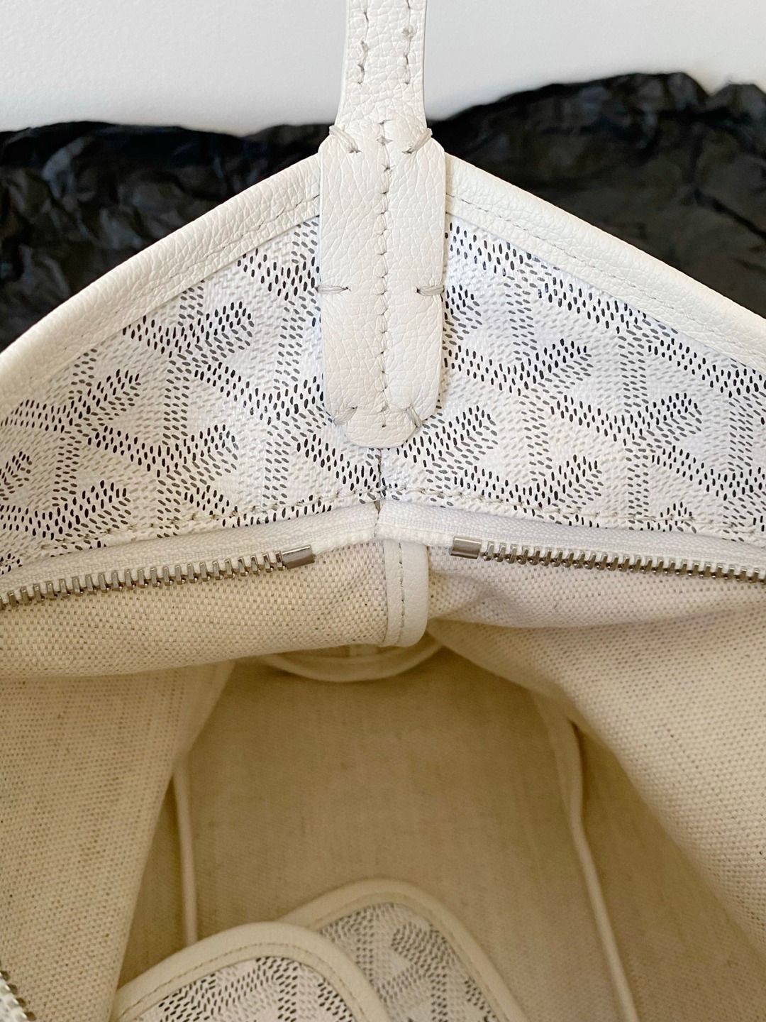 Hobo Mini拉鏈托特白色_2