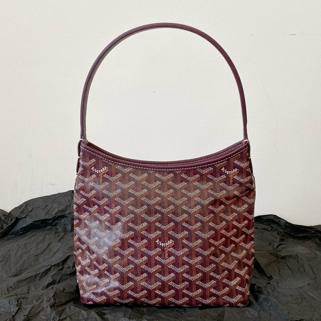 Hobo Mini拉鏈托特酒紅色_7