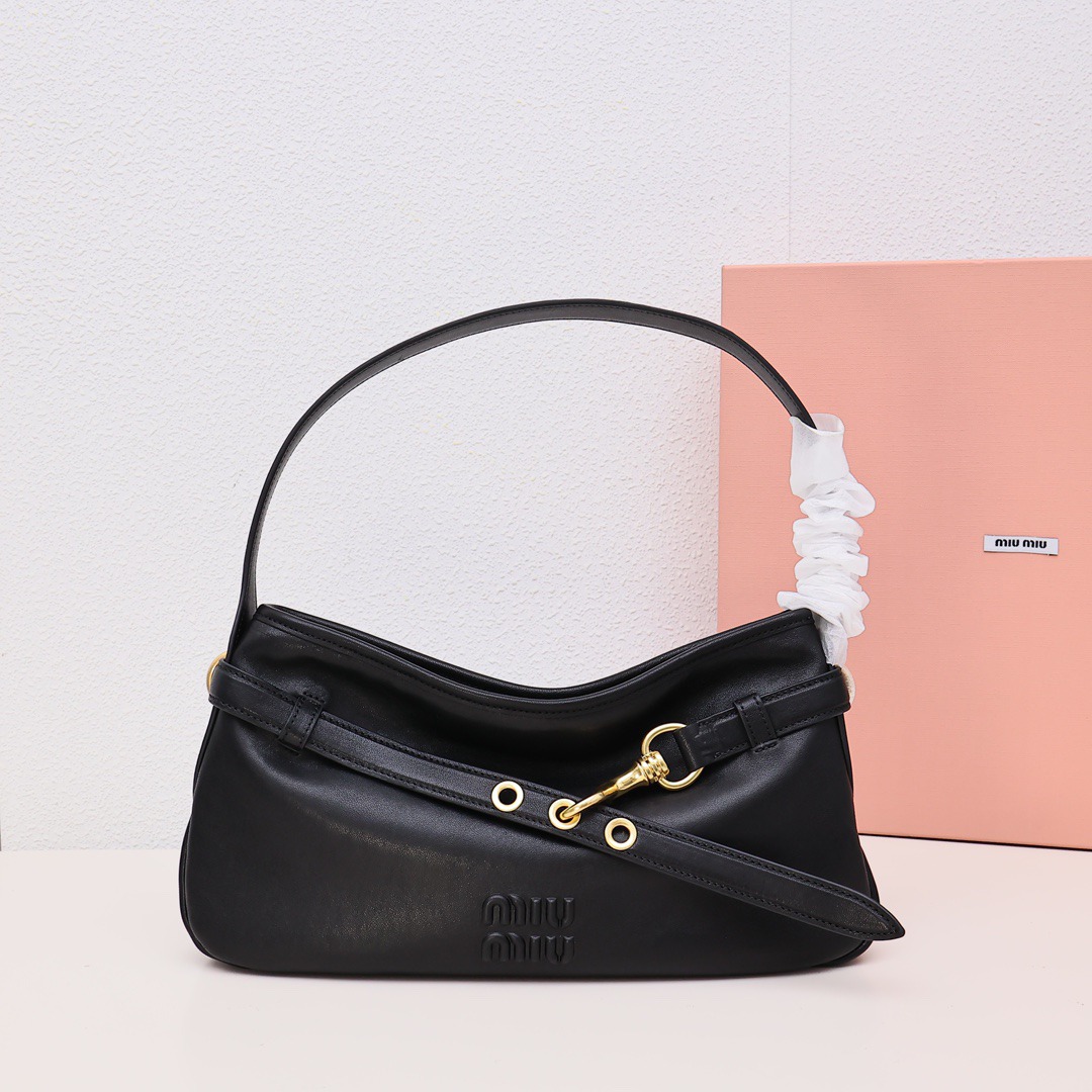 25羊皮腋下包黑色_1