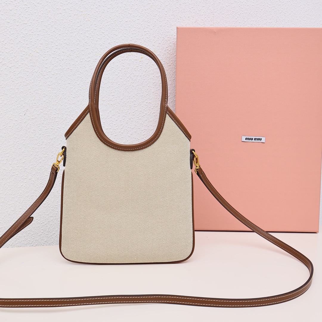 Ivy Mini托特包帆布棕_2