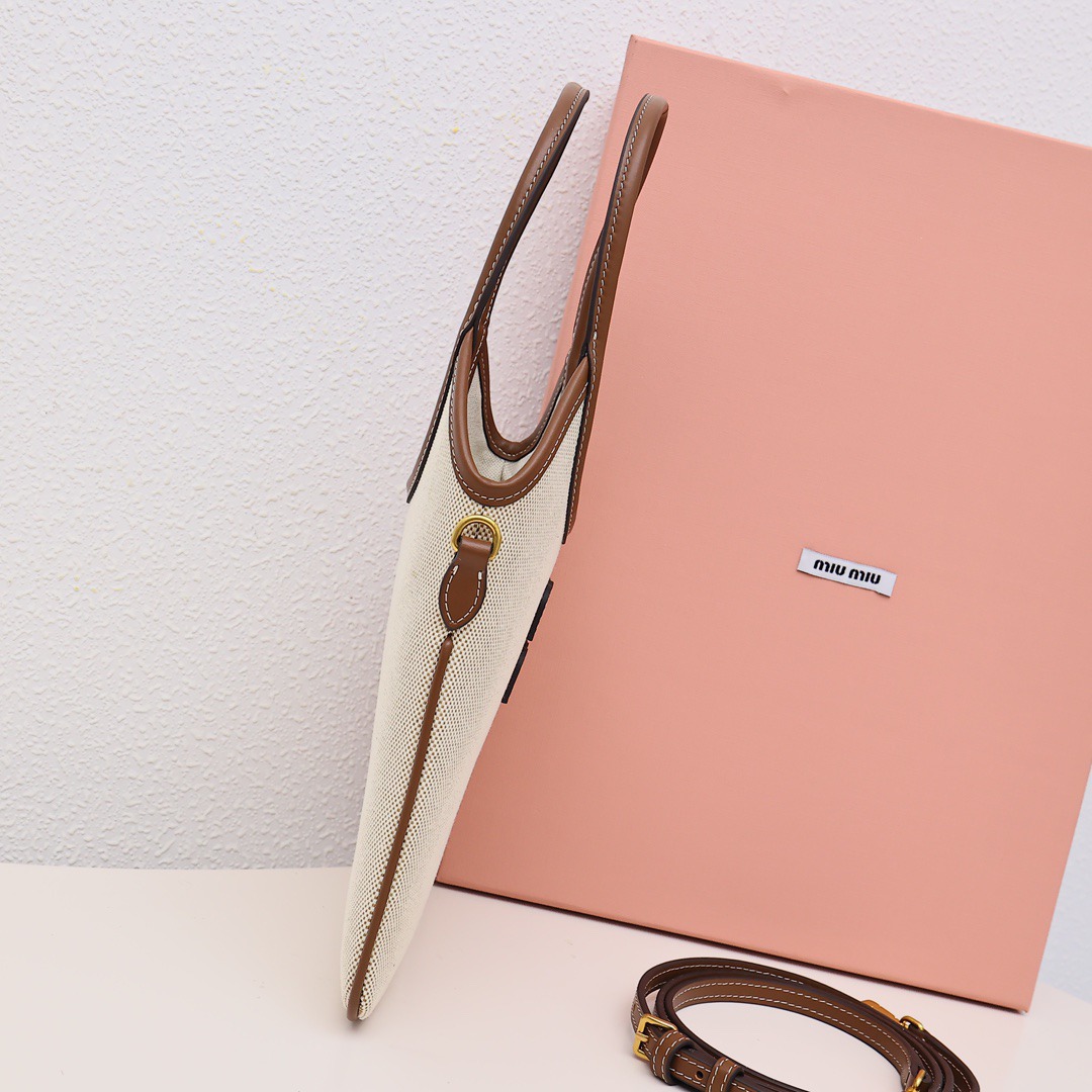 Ivy Mini托特包帆布棕_3