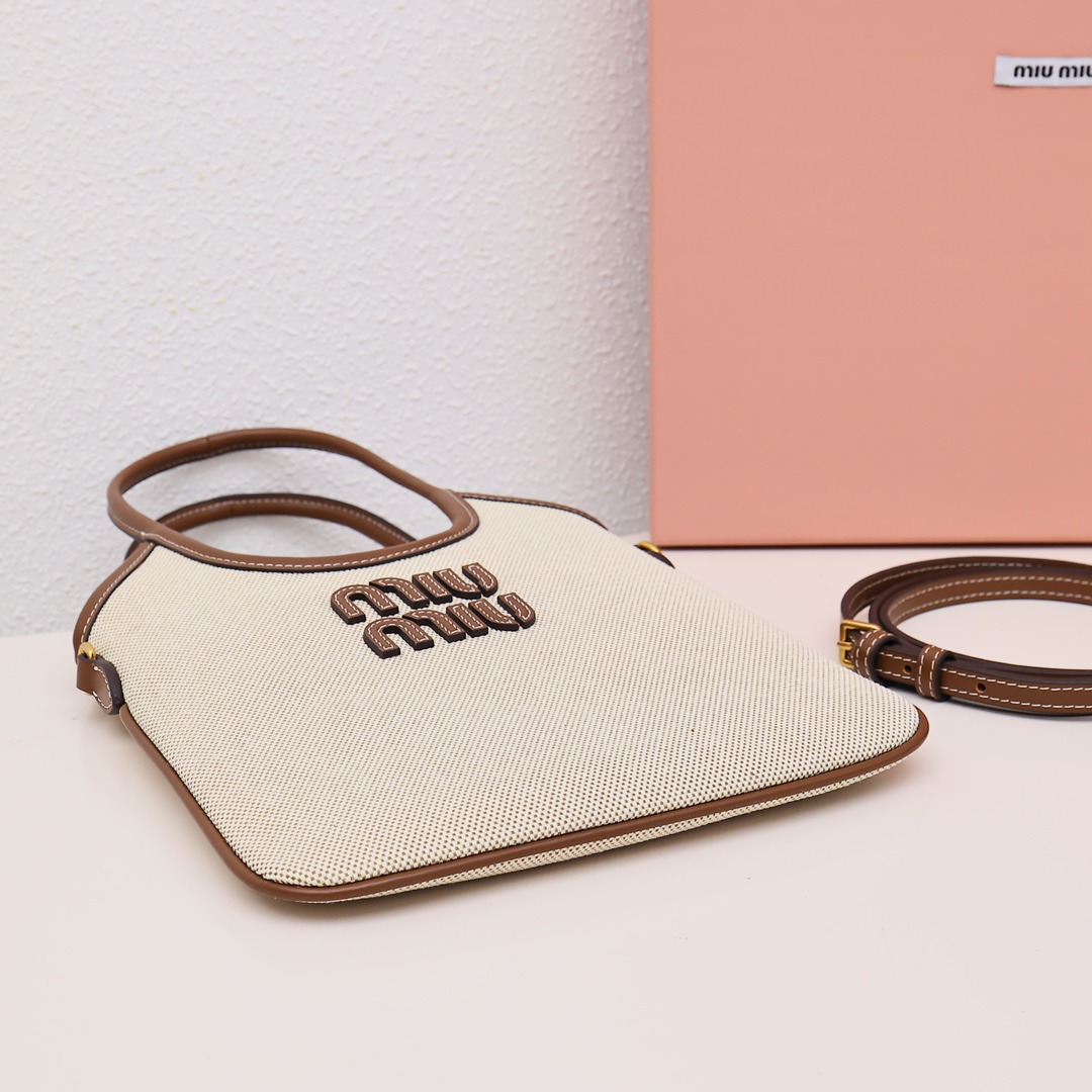 Ivy Mini托特包帆布棕_4