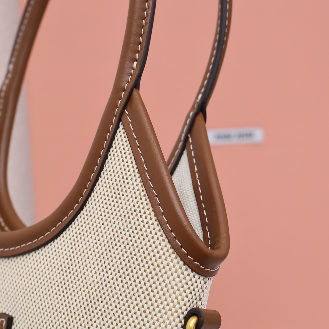 Ivy Mini托特包帆布棕_6