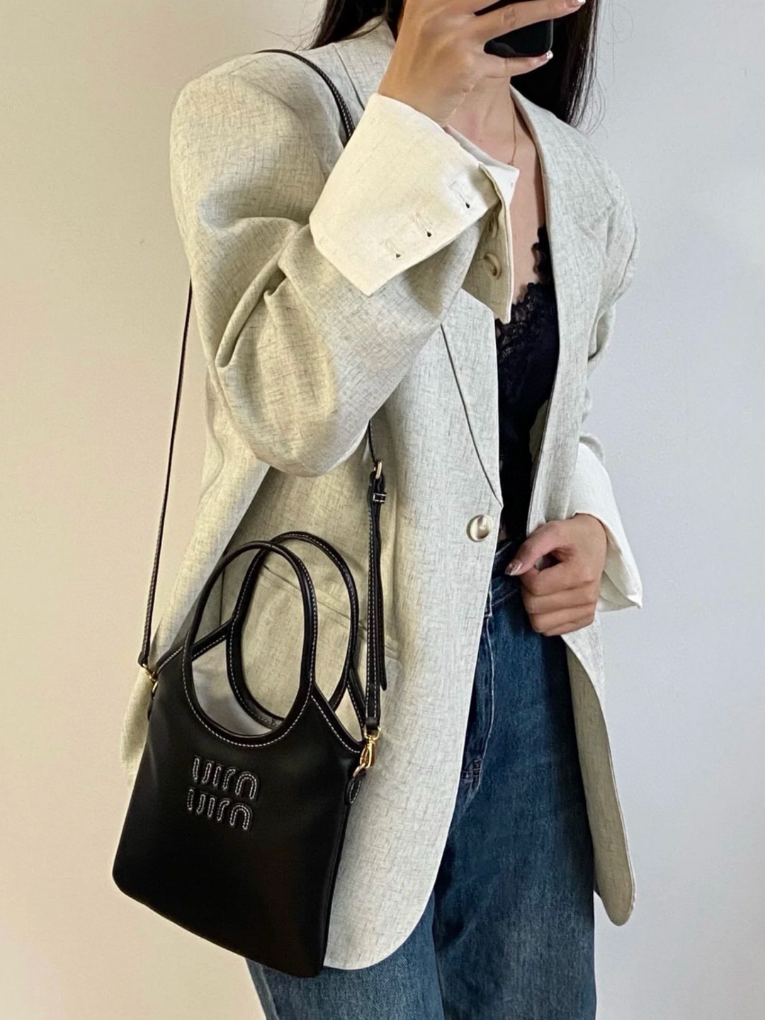 Ivy Mini托特包黑色_10