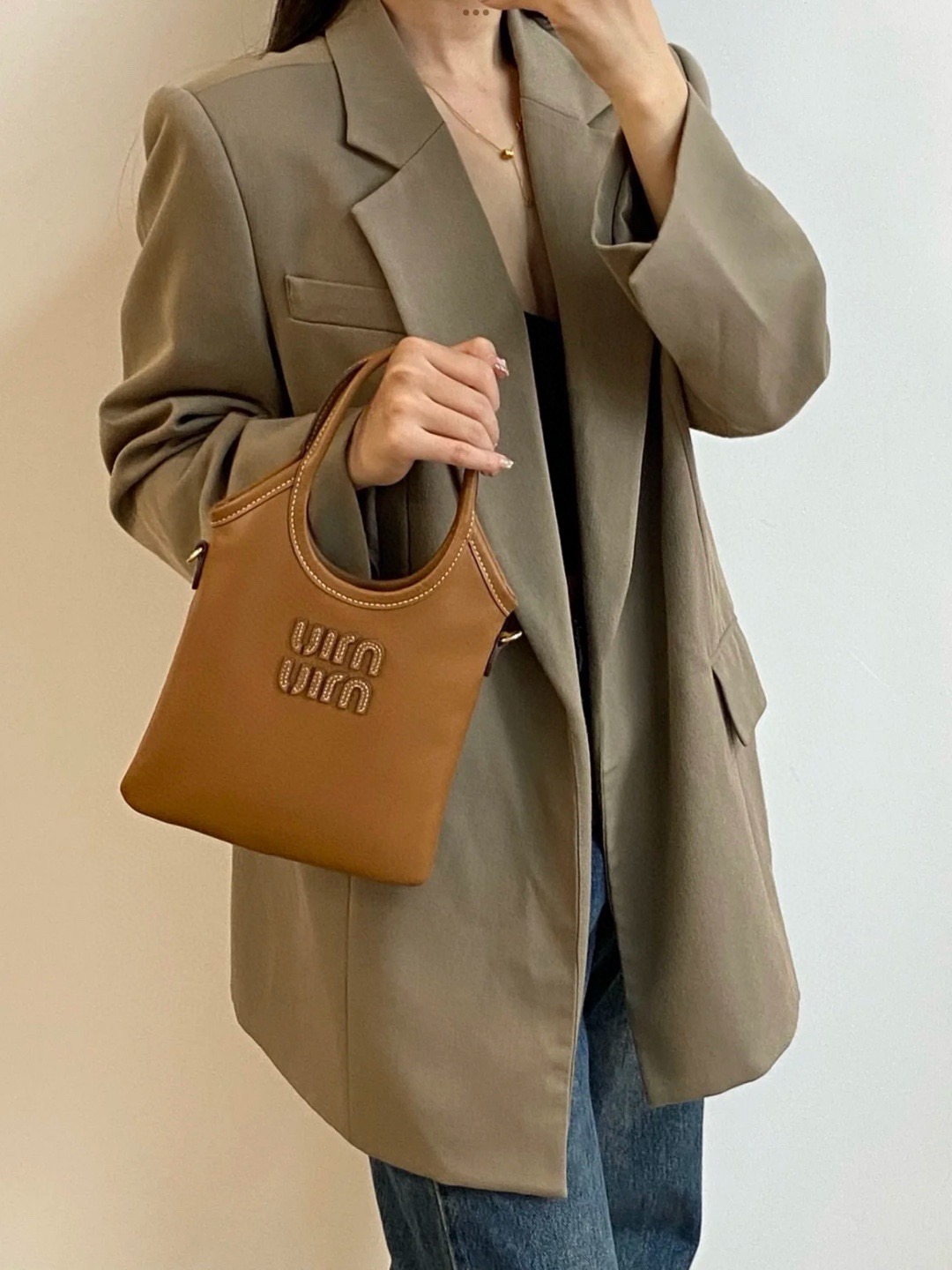 Ivy Mini托特包幹邑色_8