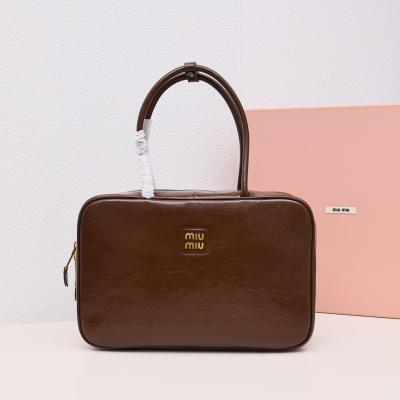 Beau油蠟皮公事包棕色