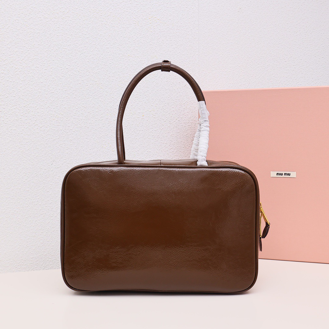 Beau油蠟皮公事包棕色_3