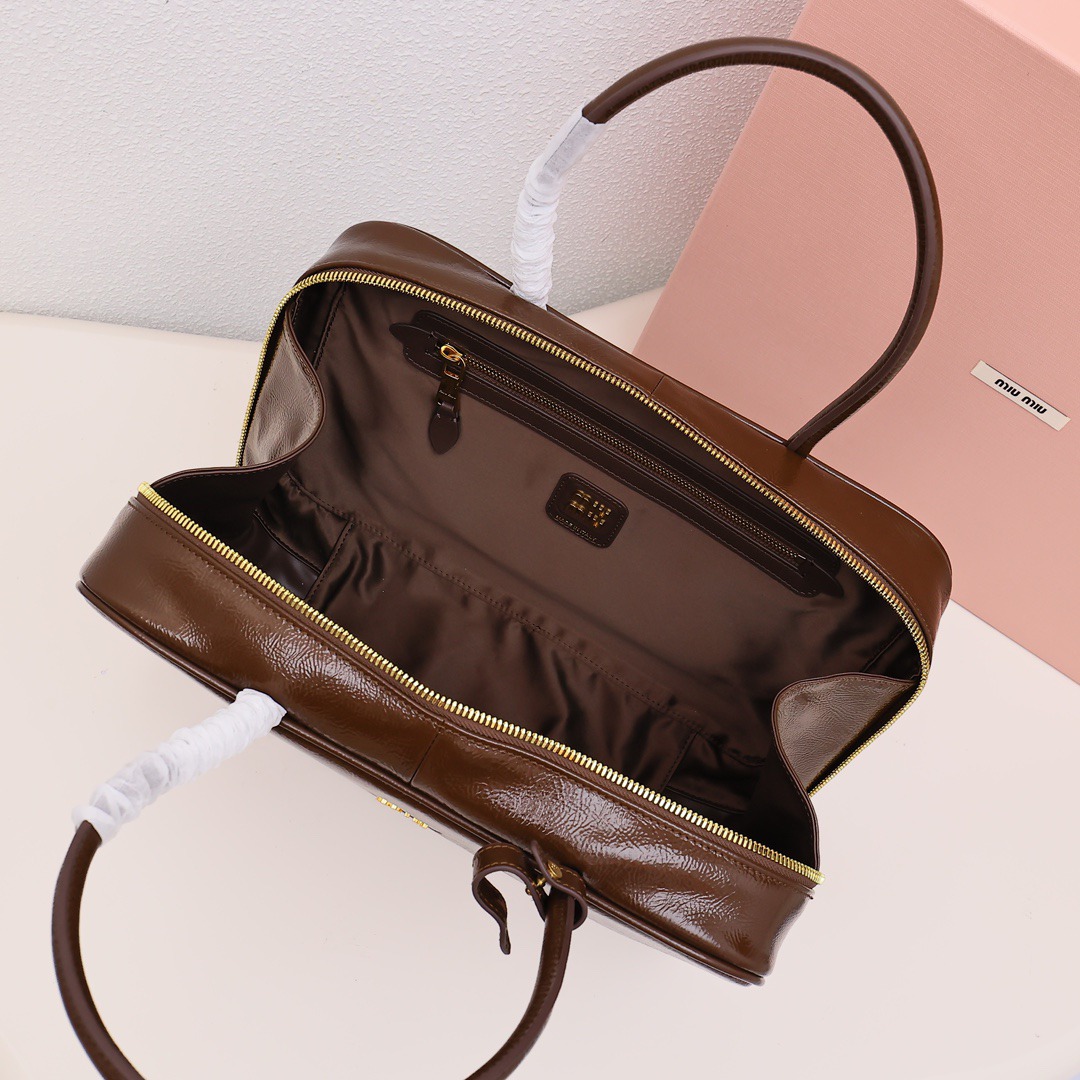 Beau油蠟皮公事包棕色_7