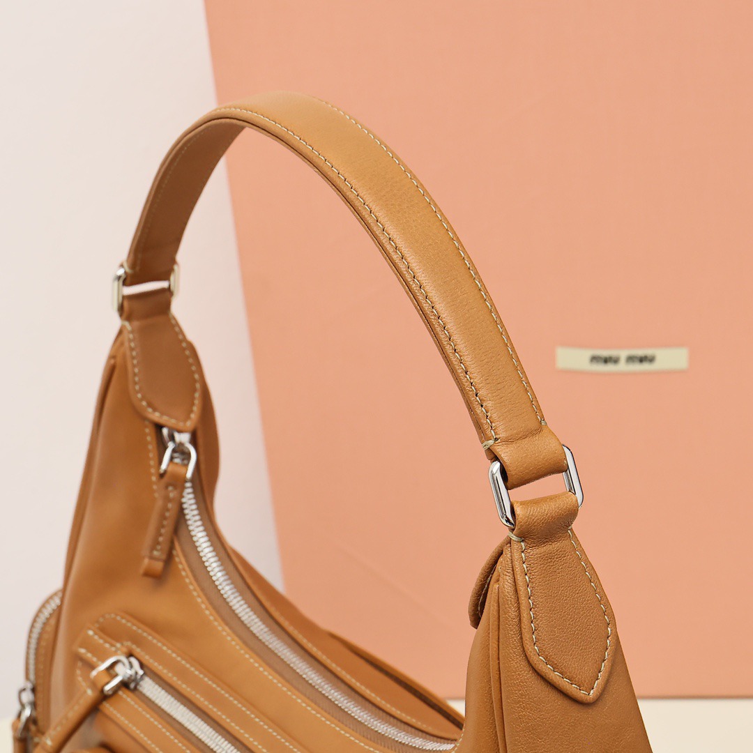 Pocket機車包復古色焦糖色_6