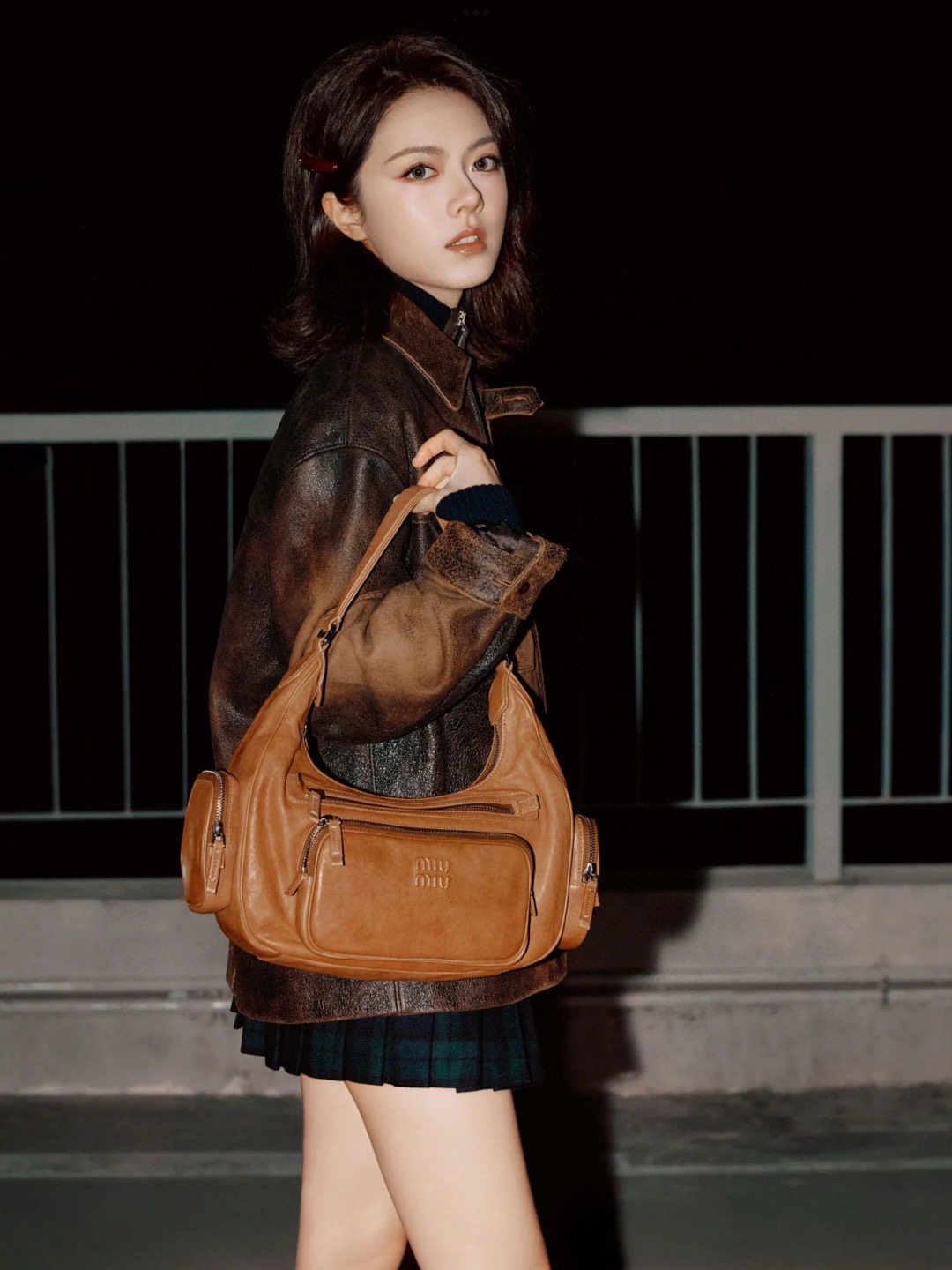 Pocket機車包復古色焦糖色_10