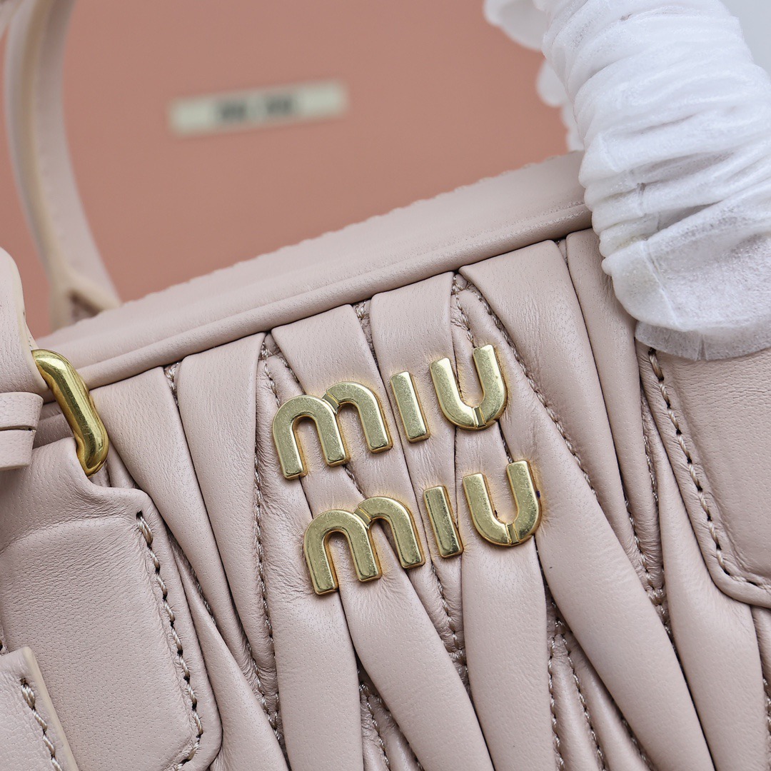 Arcadie褶皺保齡球包粉色_5