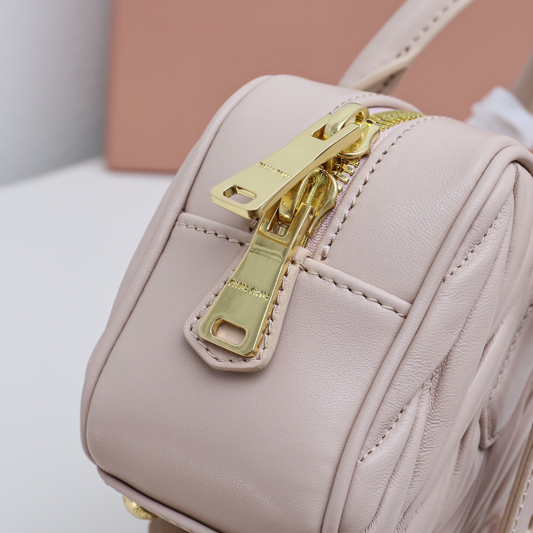 Arcadie褶皺保齡球包粉色_6