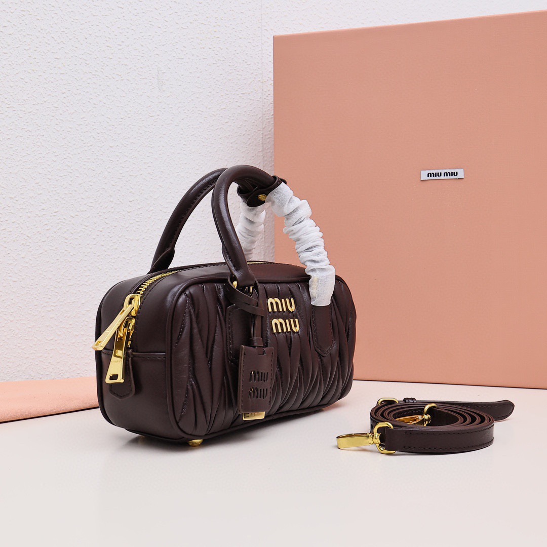 Arcadie褶皺保齡球包勃艮第_2