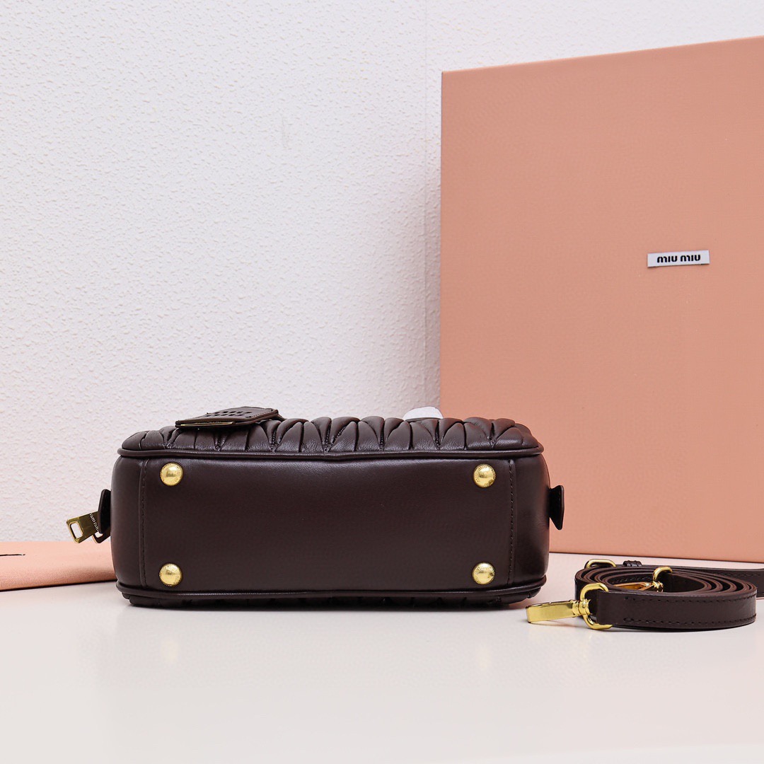 Arcadie褶皺保齡球包勃艮第_4