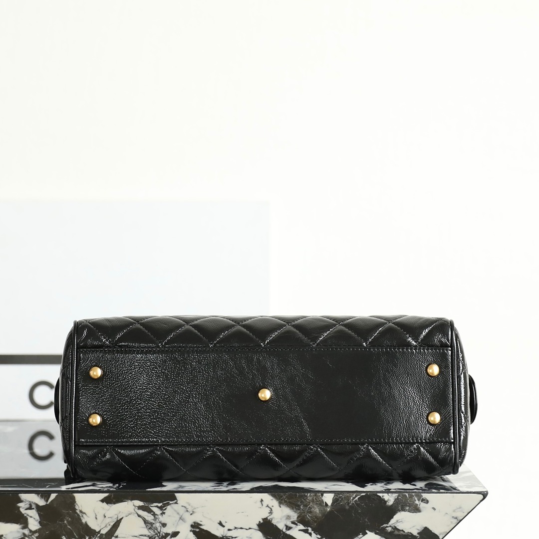 25A油蠟皮保齡球包大號黑色_2