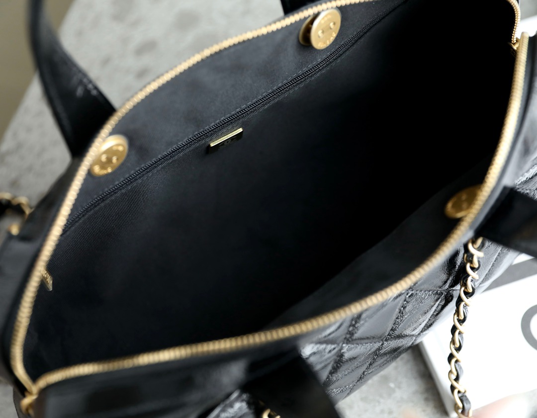 25A油蠟皮保齡球包大號黑色_10