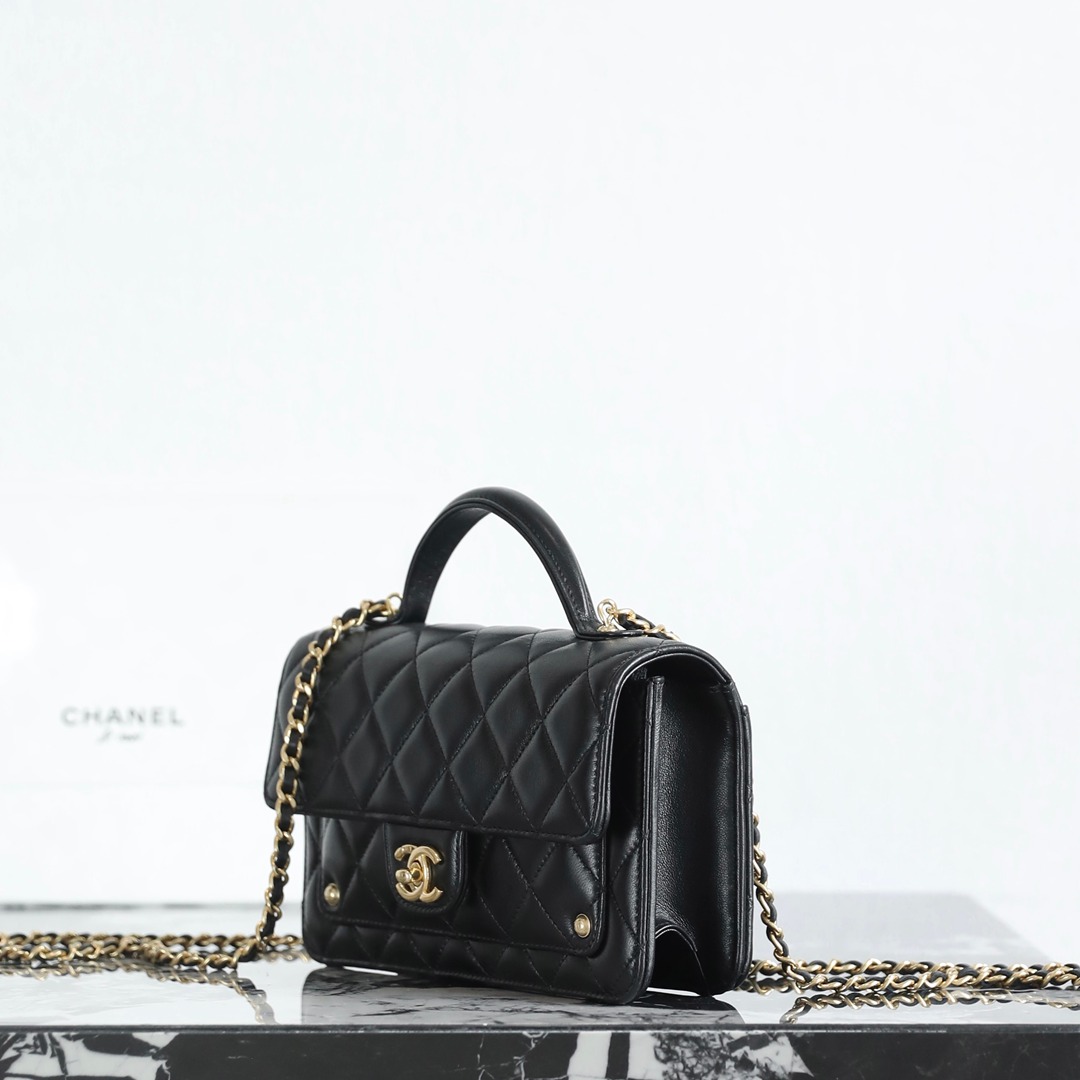 25B秋冬鉚釘Mini郵差包黑色_2