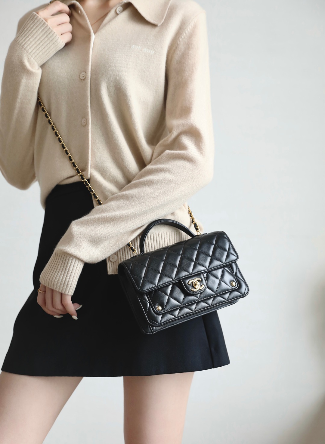 25B秋冬鉚釘Mini郵差包黑色_11