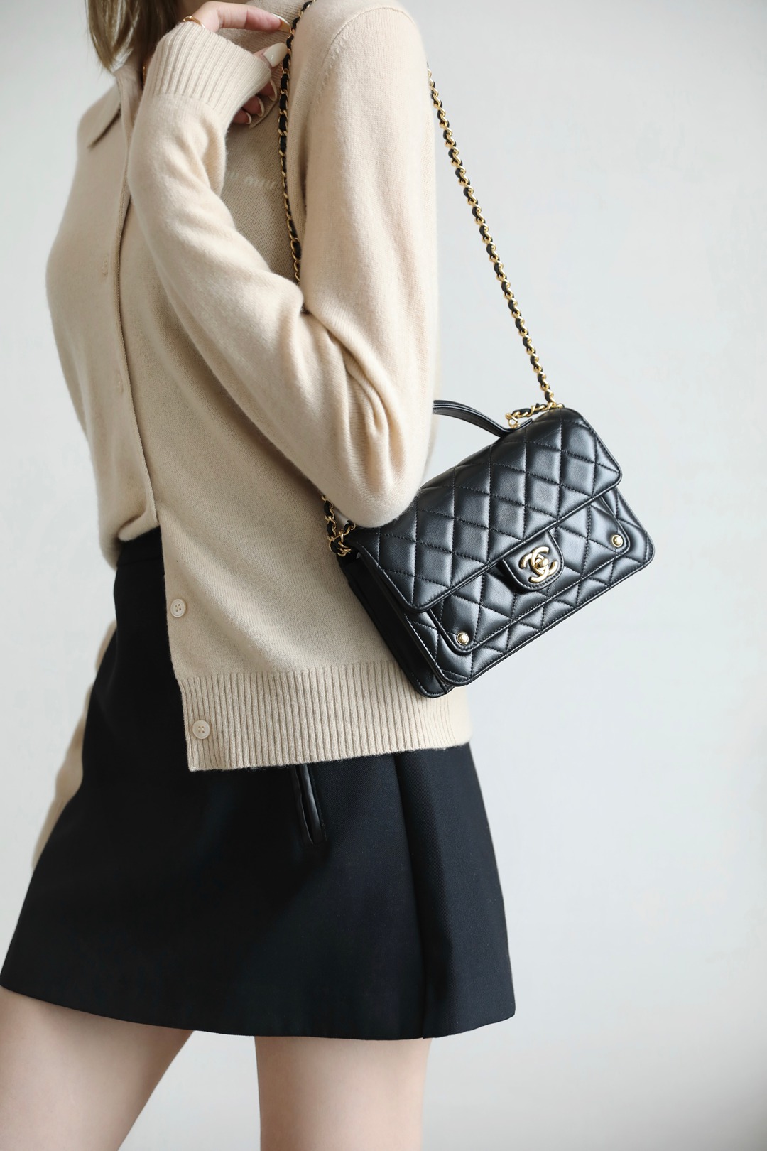 25B秋冬鉚釘Mini郵差包黑色_14