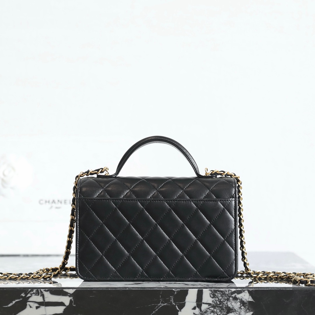 25B秋冬鉚釘Mini郵差包黑色_5