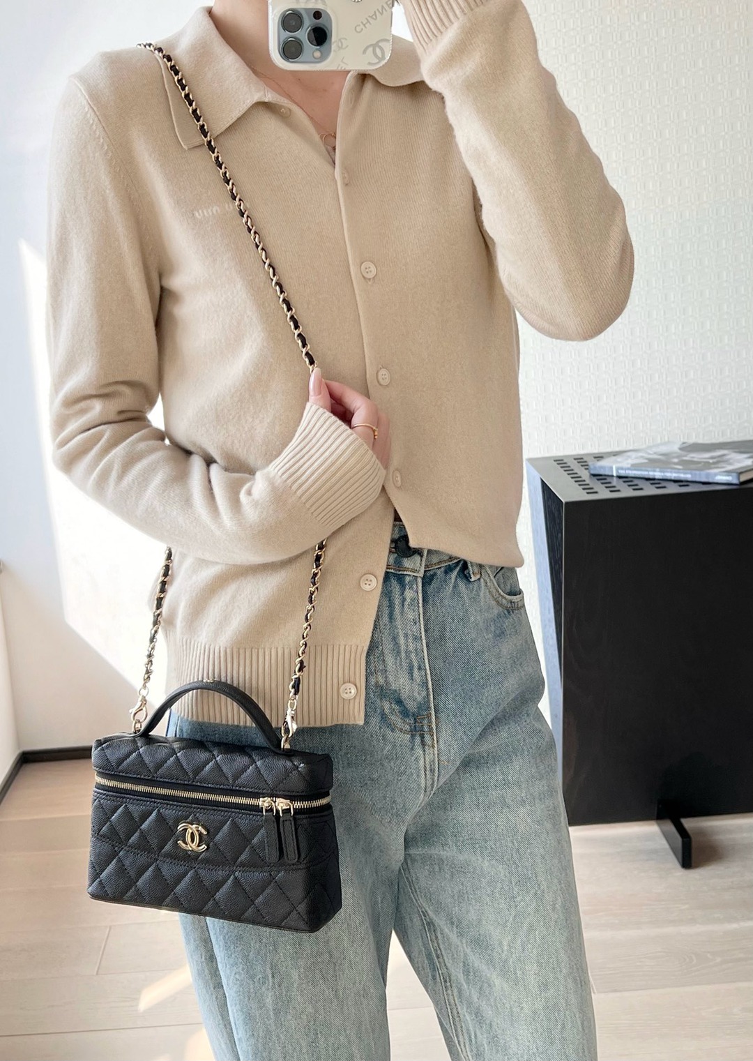 25C LP盒子手拿包黑色_9