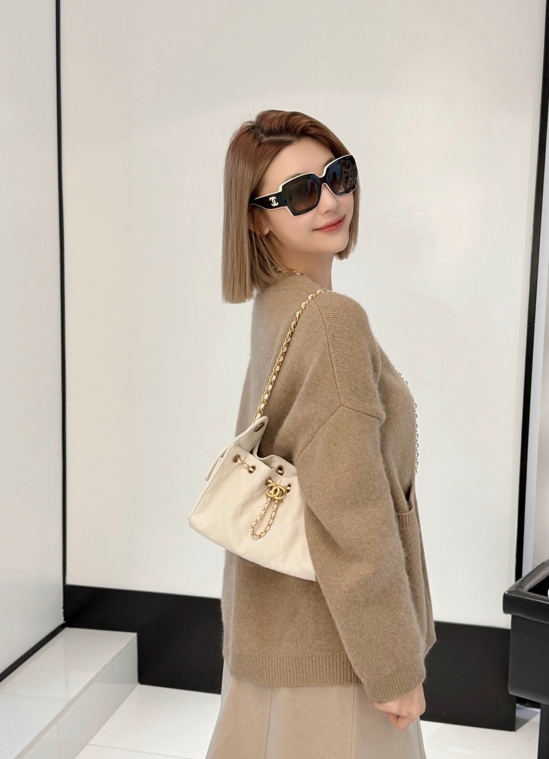 26C 25Bag Mini HandBag球紋白色_6