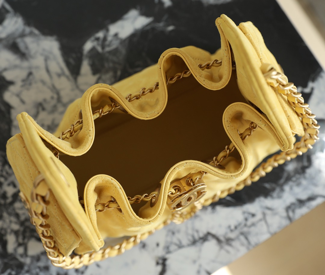 26C 25Bag Mini HandBag麂皮黃色_2